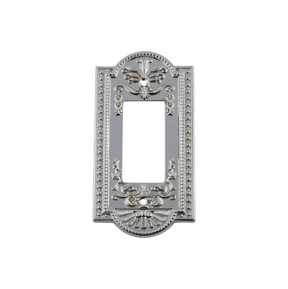 Nostalgic Warehouse Meadows Switch Plate with Single Rocker in Bright Chrome