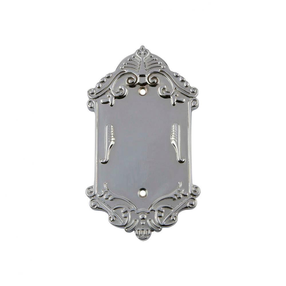 Nostalgic Warehouse Victorian Switch Plate with Blank Cover in Bright Chrome