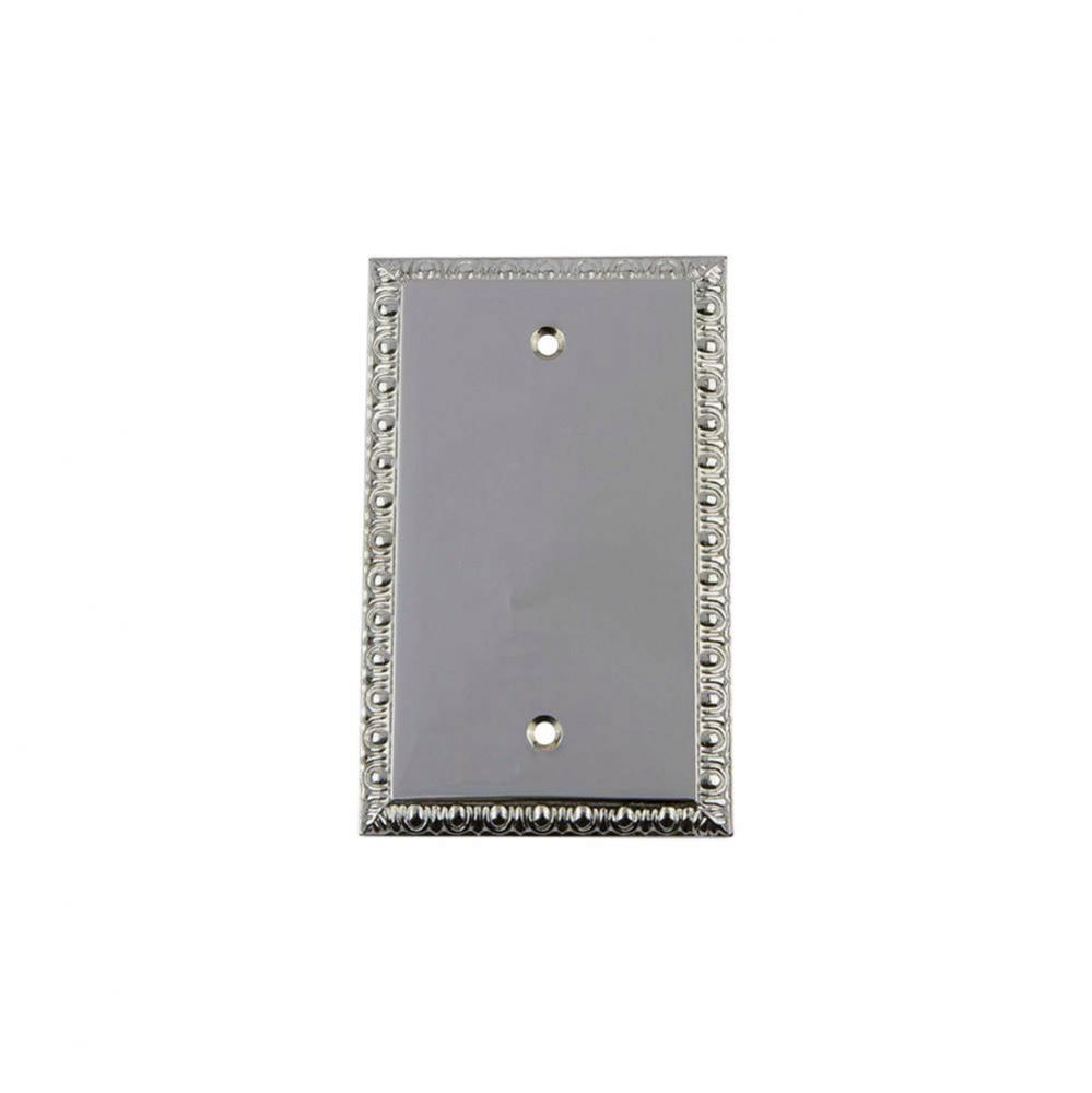 Nostalgic Warehouse Egg & Dart Switch Plate with Blank Cover in Bright Chrome