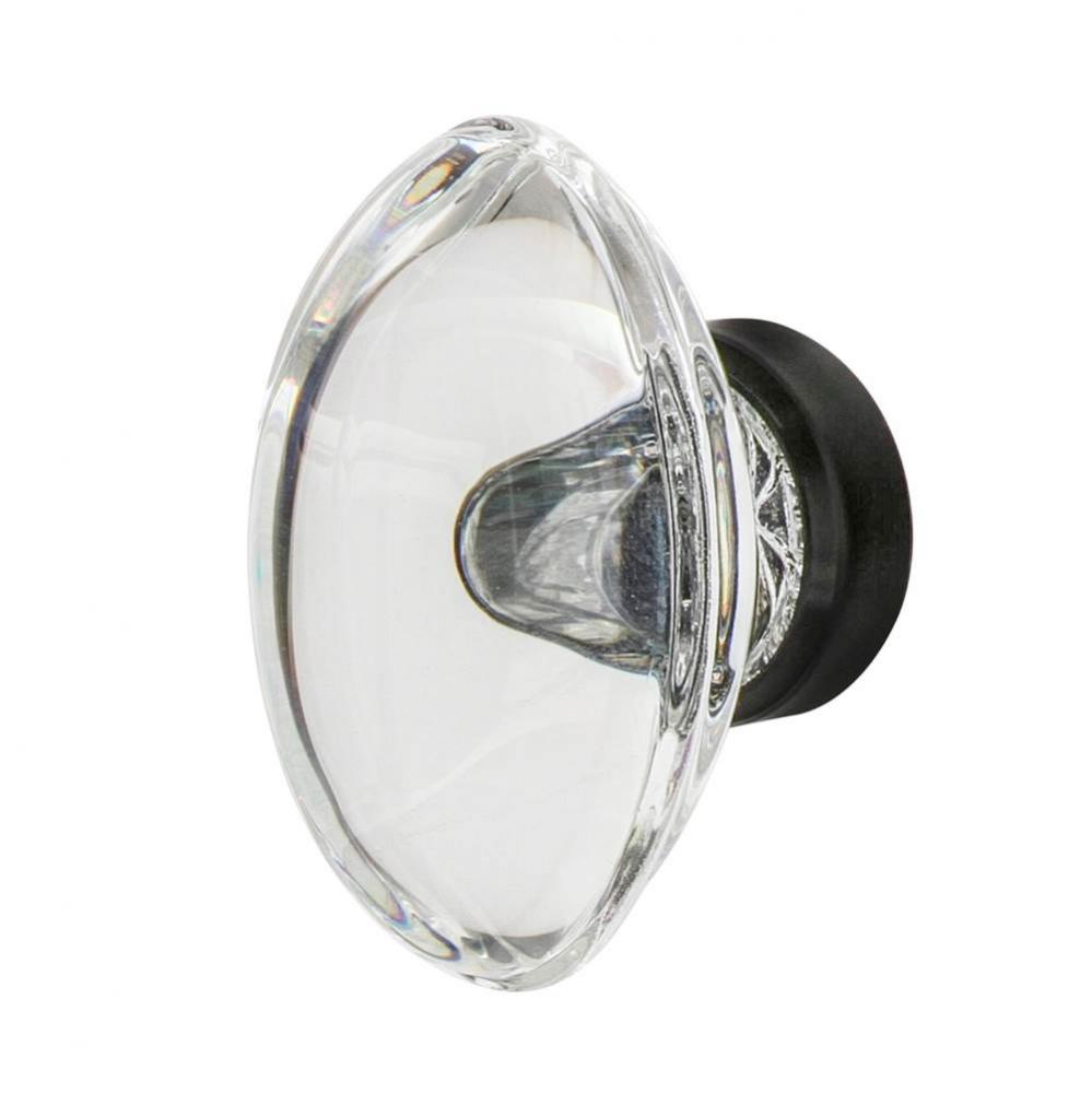 Nostalgic Warehouse Oval Clear Crystal 1 3/4'' Cabinet Knob in Timeless Bronze