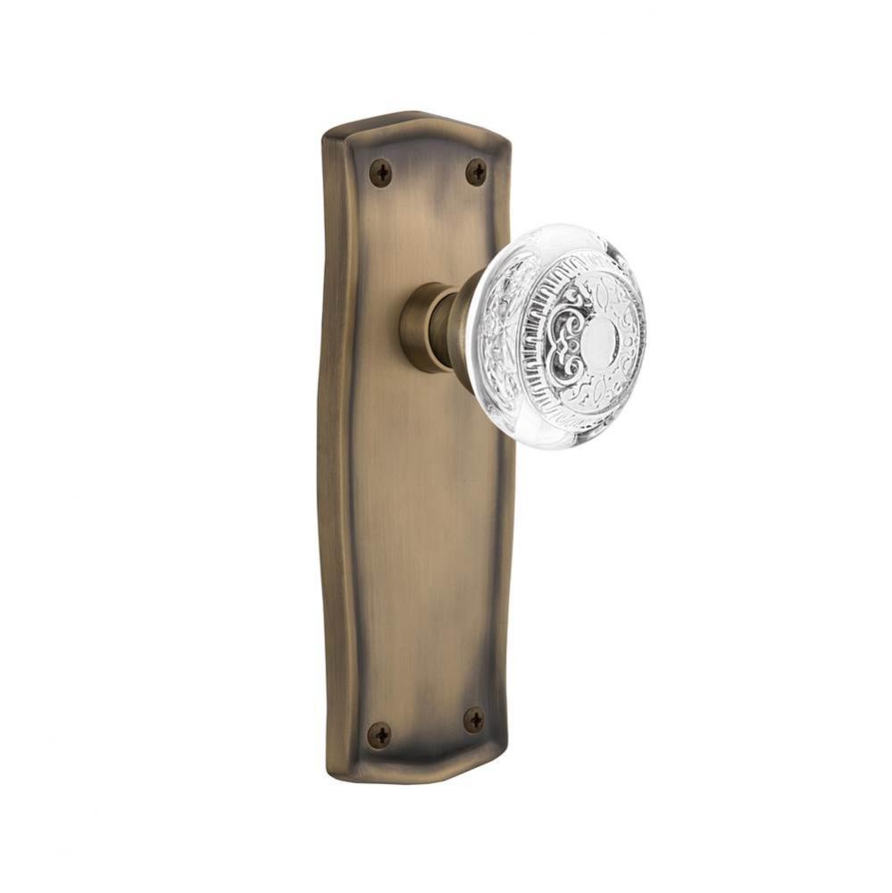 Nostalgic Warehouse Prairie Plate Single Dummy Crystal Egg & Dart Knob in Antique Brass
