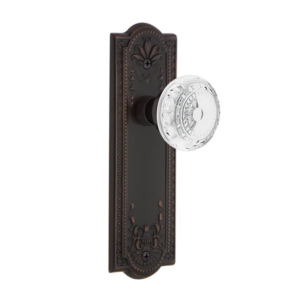 Nostalgic Warehouse Meadows Plate Single Dummy Crystal Meadows Knob in Timeless Bronze