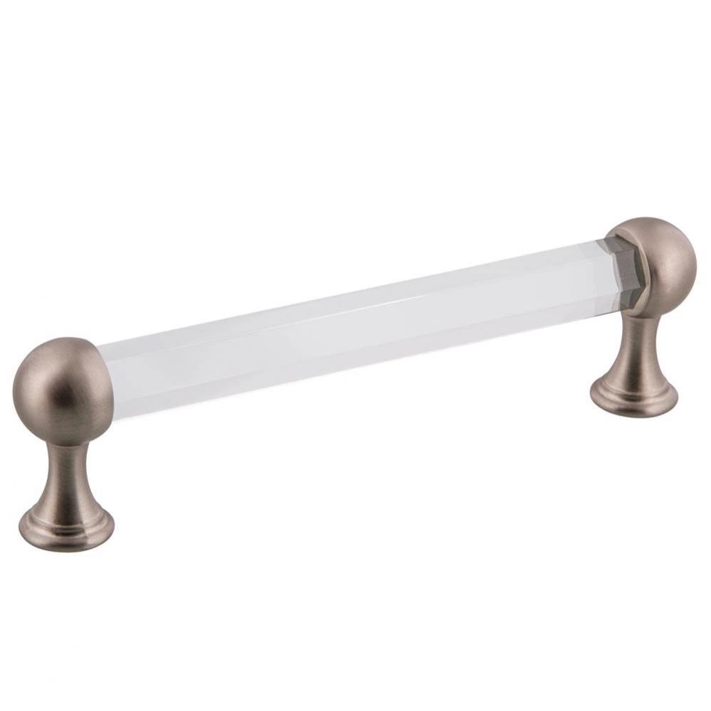 Nostalgic Warehouse Crystal Handle Pull 5'' On Center in Satin Nickel