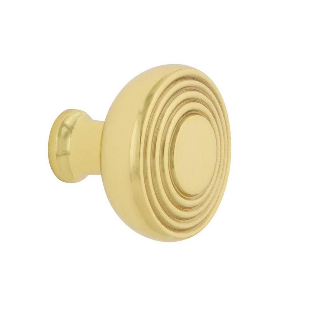 Nostalgic Warehouse Deco Brass 1 3/8'' Cabinet Knob in Unlacquered Brass