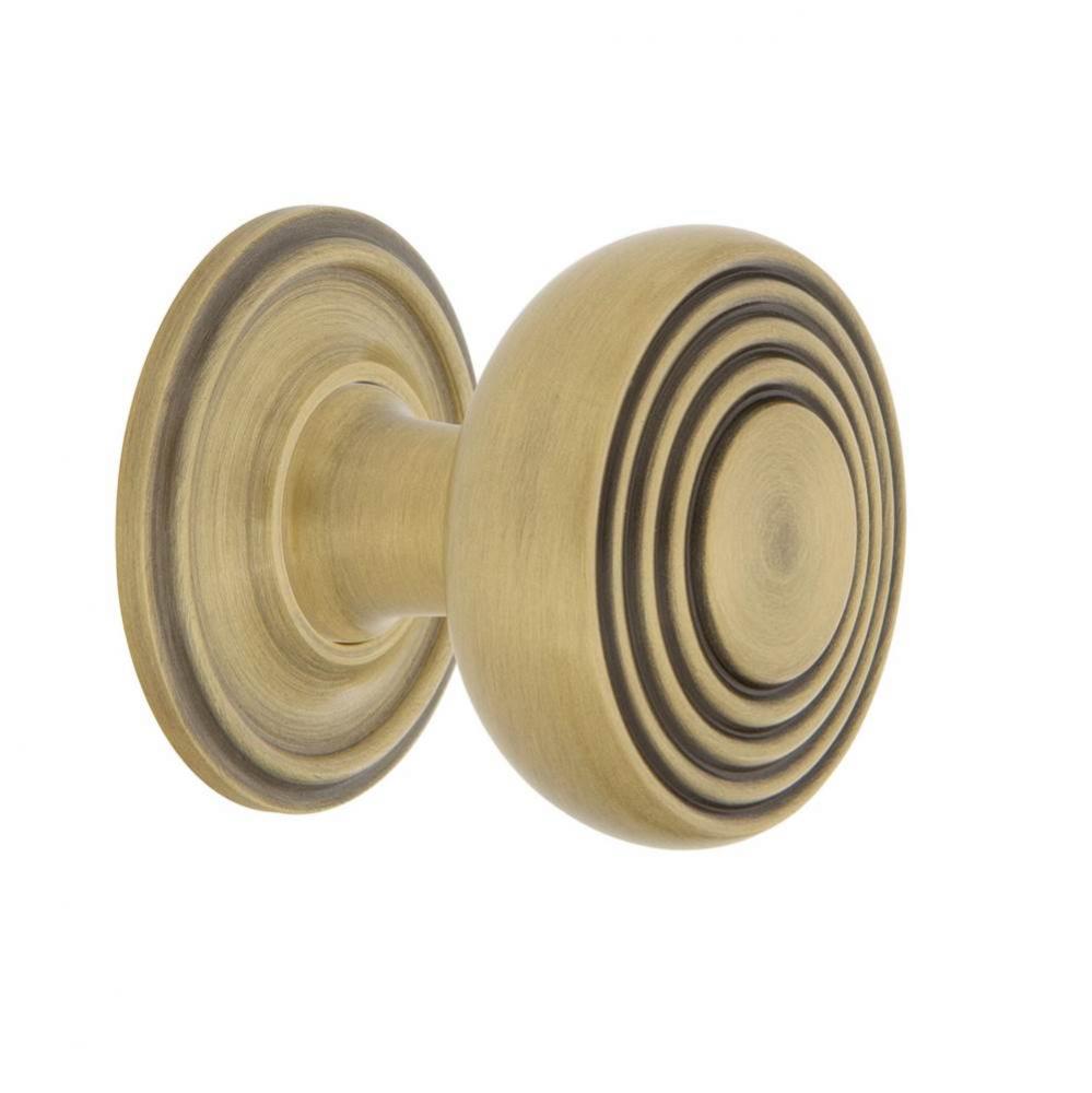 Nostalgic Warehouse Deco Brass 1 3/8'' Cabinet Knob with Classic Rose in Antique Brass