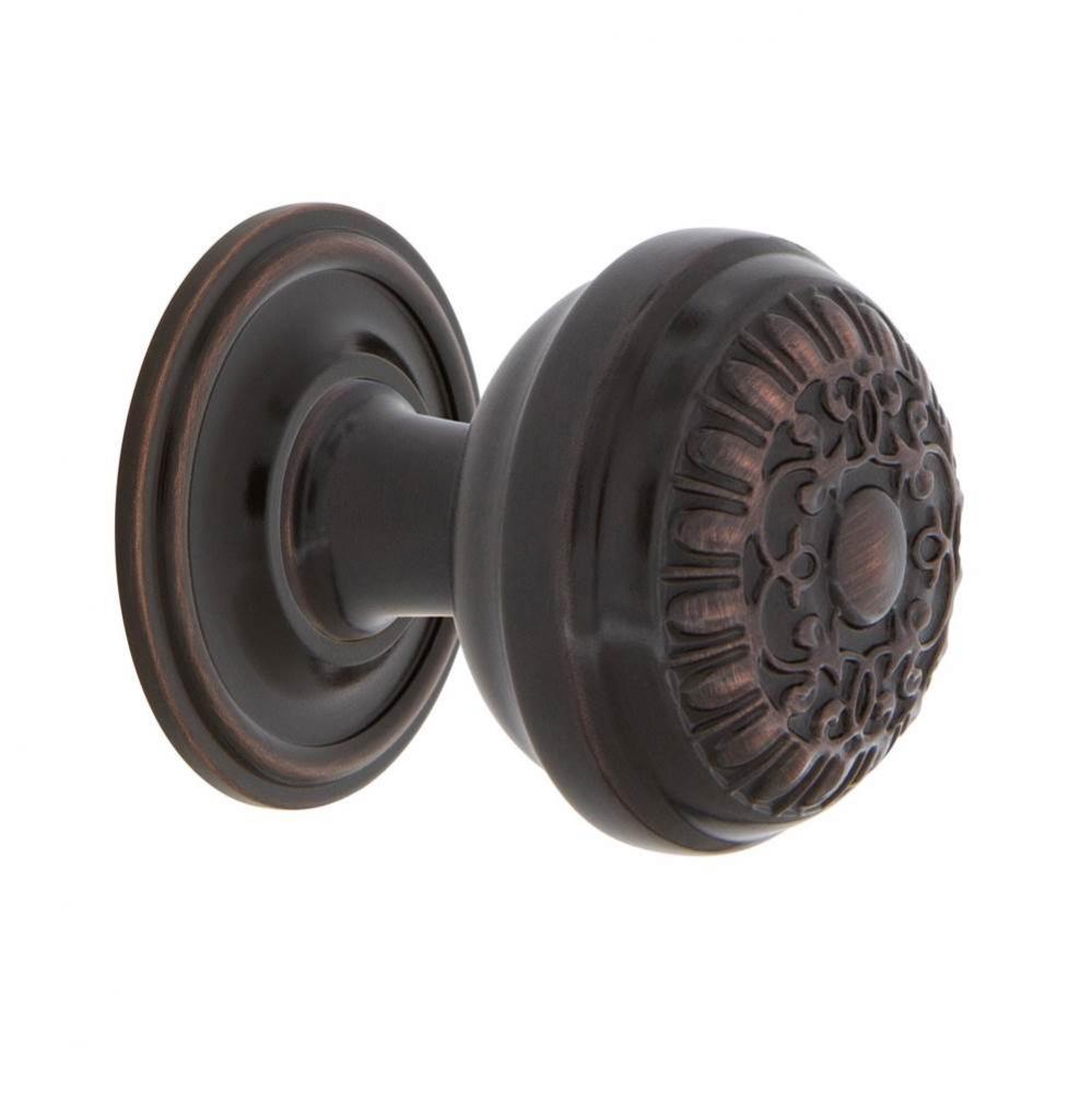 Nostalgic Warehouse Egg And Dart Brass 1 3/8'' Cabinet Knob with Classic Rose in Timeles