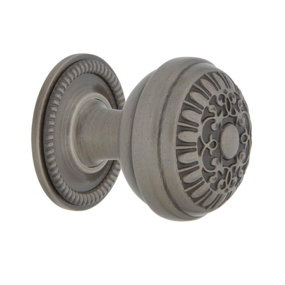 Nostalgic Warehouse Egg And Dart Brass 1 3/8'' Cabinet Knob with Rope Rose in Antique Pe