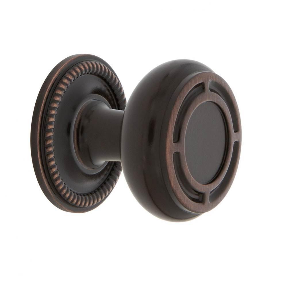 Nostalgic Warehouse Mission Brass 1 3/8'' Cabinet Knob with Rope Rose in Timeless Bronze