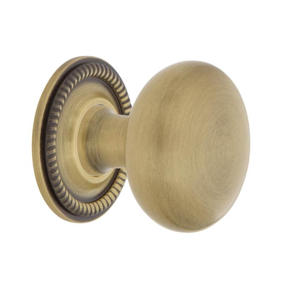 Nostalgic Warehouse New York Brass 1 3/8'' Cabinet Knob with Rope Rose in Antique Brass