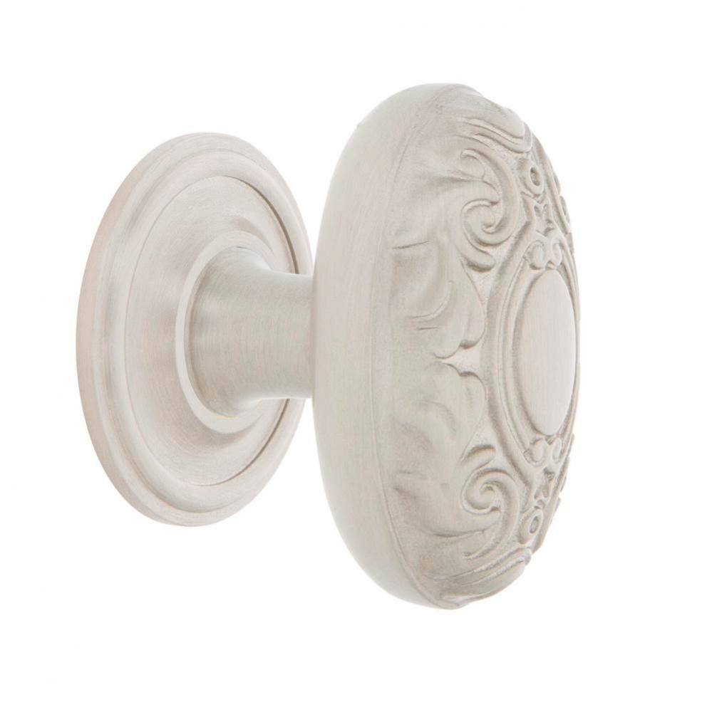 Nostalgic Warehouse Victorian Brass 1 3/4'' Cabinet Knob with Classic Rose in Satin Nick