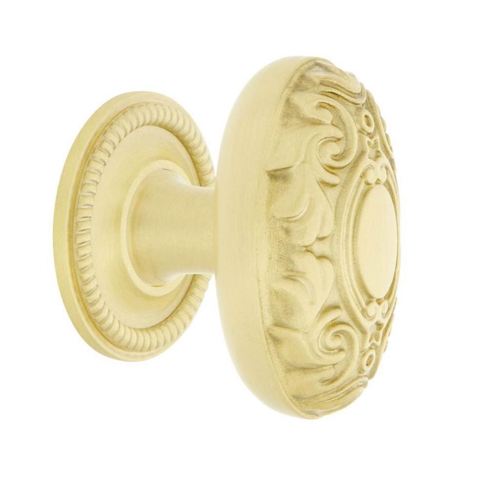 Nostalgic Warehouse Victorian Brass 1 3/4'' Cabinet Knob with Rope Rose in Satin Brass