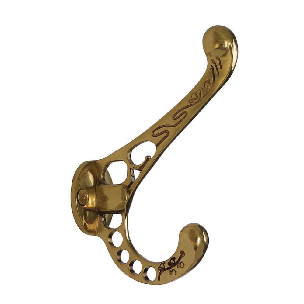 Nostalgic Warehouse Victorian Coat Hook in Polished Brass