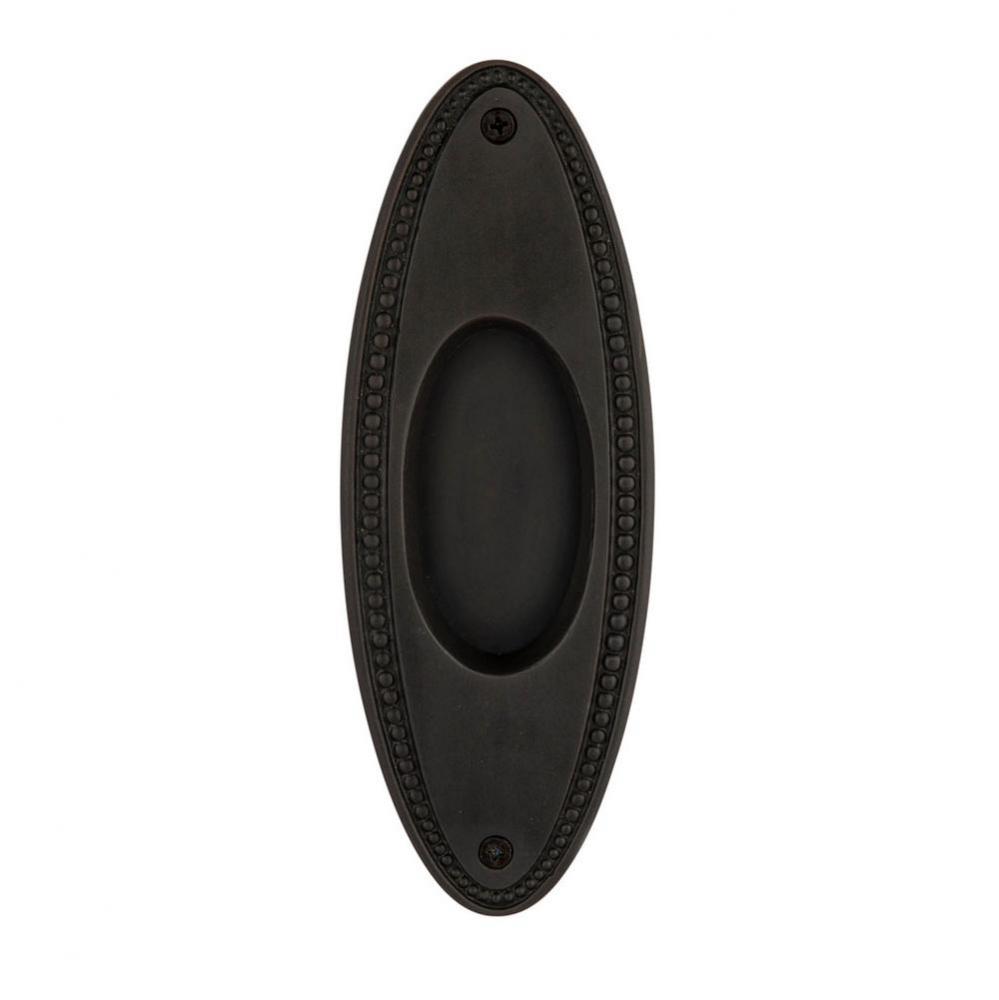 Nostalgic Warehouse Beaded Flush Pull in Oil-Rubbed Bronze