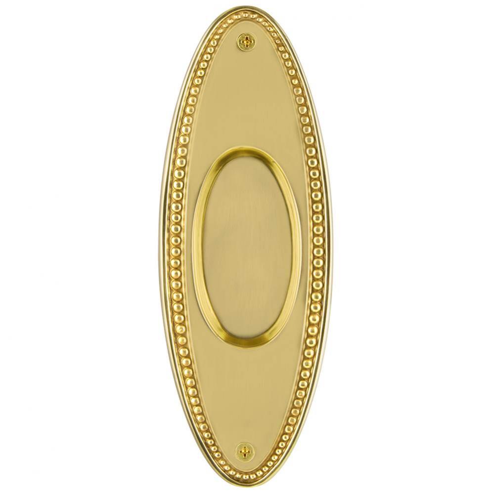 Nostalgic Warehouse Beaded Flush Pull in Unlacquered Brass