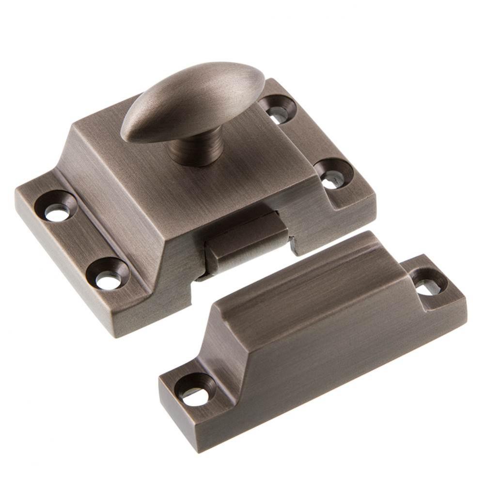 Nostalgic Warehouse Plain Flush Catch in Antique Pewter