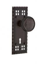 Nostalgic Warehouse 700374 - Nostalgic Warehouse Craftsman Plate with Keyhole Passage Craftsman Door Knob in Timeless Bronze