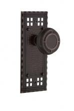 Nostalgic Warehouse 700526 - Nostalgic Warehouse Craftsman Plate Single Dummy Mission Door Knob in Timeless Bronze