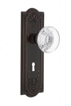 Nostalgic Warehouse 700699 - Nostalgic Warehouse Meadows Plate with Keyhole Single Dummy Round Clear Crystal Glass Door Knob in