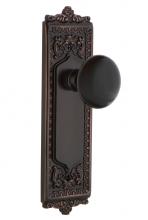 Nostalgic Warehouse 700820 - Nostalgic Warehouse Egg & Dart Plate Double Dummy Black Porcelain Door Knob in Timeless Bronze
