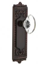 Nostalgic Warehouse 700828 - Nostalgic Warehouse Egg & Dart Plate Double Dummy Oval Clear Crystal Glass Door Knob in Timele
