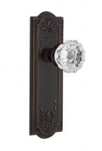Nostalgic Warehouse 700839 - Nostalgic Warehouse Meadows Plate Double Dummy Crystal Glass Door Knob in Timeless Bronze