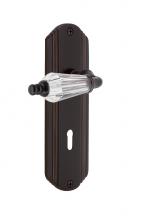 Nostalgic Warehouse 700938 - Nostalgic Warehouse Deco Plate with Keyhole Double Dummy Parlor Lever in Timeless Bronze