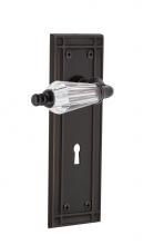 Nostalgic Warehouse 700986 - Nostalgic Warehouse Mission Plate with Keyhole Double Dummy Parlor Lever in Timeless Bronze