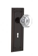 Nostalgic Warehouse 700990 - Nostalgic Warehouse Mission Plate with Keyhole Double Dummy Waldorf Door Knob in Timeless Bronze