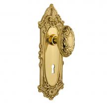 Nostalgic Warehouse 701108 - Nostalgic Warehouse Victorian Plate Interior Mortise Victorian Door Knob in Polished Brass