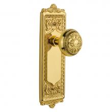 Nostalgic Warehouse 701261 - Nostalgic Warehouse Egg & Dart Plate Passage Egg & Dart Door Knob in Polished Brass