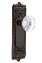Nostalgic Warehouse 702483 - Nostalgic Warehouse Egg & Dart Plate Privacy Round Clear Crystal Glass Door Knob in Timeless B