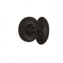 Nostalgic Warehouse 702542 - Nostalgic Warehouse Rope Rosette Double Dummy Victorian Door Knob in Oil-Rubbed Bronze