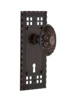 Nostalgic Warehouse 703112 - Nostalgic Warehouse Craftsman Plate with Keyhole Privacy Victorian Door Knob in Timeless Bronze