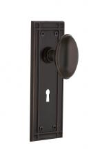 Nostalgic Warehouse 703409 - Nostalgic Warehouse Mission Plate with Keyhole Privacy Homestead Door Knob in Timeless Bronze