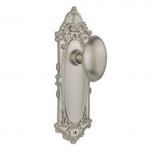 Nostalgic Warehouse 704020 - Nostalgic Warehouse Victorian Plate Single Dummy Homestead Door Knob in Satin Nickel