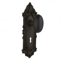 Nostalgic Warehouse 704039 - Nostalgic Warehouse Victorian Plate with Keyhole Double Dummy Homestead Door Knob in Oil-Rubbed Br