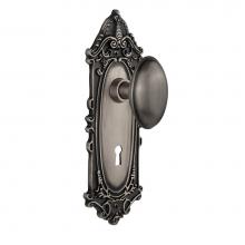 Nostalgic Warehouse 704043 - Nostalgic Warehouse Victorian Plate with Keyhole Single Dummy Homestead Door Knob in Antique Pewte