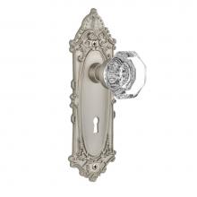 Nostalgic Warehouse 704092 - Nostalgic Warehouse Victorian Plate with Keyhole Single Dummy Waldorf Door Knob in Satin Nickel