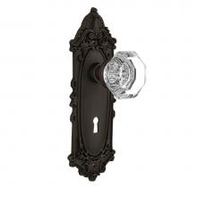 Nostalgic Warehouse 704093 - Nostalgic Warehouse Victorian Plate with Keyhole Single Dummy Waldorf Door Knob in Oil-Rubbed Bron