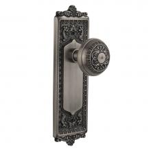 Nostalgic Warehouse 704148 - Nostalgic Warehouse Egg & Dart Plate Double Dummy Egg & Dart Door Knob in Antique Pewter