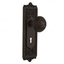 Nostalgic Warehouse 704157 - Nostalgic Warehouse Egg & Dart Plate with Keyhole Double Dummy Egg & Dart Door Knob in Oil