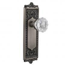 Nostalgic Warehouse 704164 - Nostalgic Warehouse Egg & Dart Plate Double Dummy Crystal Glass Door Knob in Antique Pewter