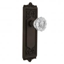 Nostalgic Warehouse 704167 - Nostalgic Warehouse Egg & Dart Plate Single Dummy Crystal Glass Door Knob in Oil-Rubbed Bronze