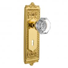 Nostalgic Warehouse 704266 - Nostalgic Warehouse Egg & Dart Plate with Keyhole Single Dummy Waldorf Door Knob in Polished B