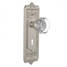 Nostalgic Warehouse 704268 - Nostalgic Warehouse Egg & Dart Plate with Keyhole Single Dummy Waldorf Door Knob in Satin Nick