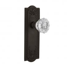 Nostalgic Warehouse 704309 - Nostalgic Warehouse Meadows Plate Double Dummy Crystal Glass Door Knob in Oil-Rubbed Bronze