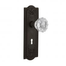 Nostalgic Warehouse 704317 - Nostalgic Warehouse Meadows Plate with Keyhole Double Dummy Crystal Glass Door Knob in Oil-Rubbed