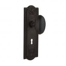 Nostalgic Warehouse 704365 - Nostalgic Warehouse Meadows Plate with Keyhole Single Dummy Homestead Door Knob in Oil-Rubbed Bron