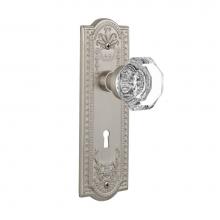 Nostalgic Warehouse 704412 - Nostalgic Warehouse Meadows Plate with Keyhole Single Dummy Waldorf Door Knob in Satin Nickel