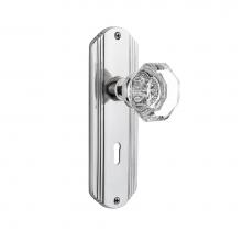 Nostalgic Warehouse 704445 - Nostalgic Warehouse Deco Plate with Keyhole Double Dummy Waldorf Door Knob in Bright Chrome